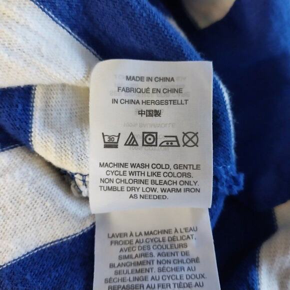 J Crew Striped T-Shirt Dress Size Medium Blue Casual Preppy Cotton - Picture 11 of 12